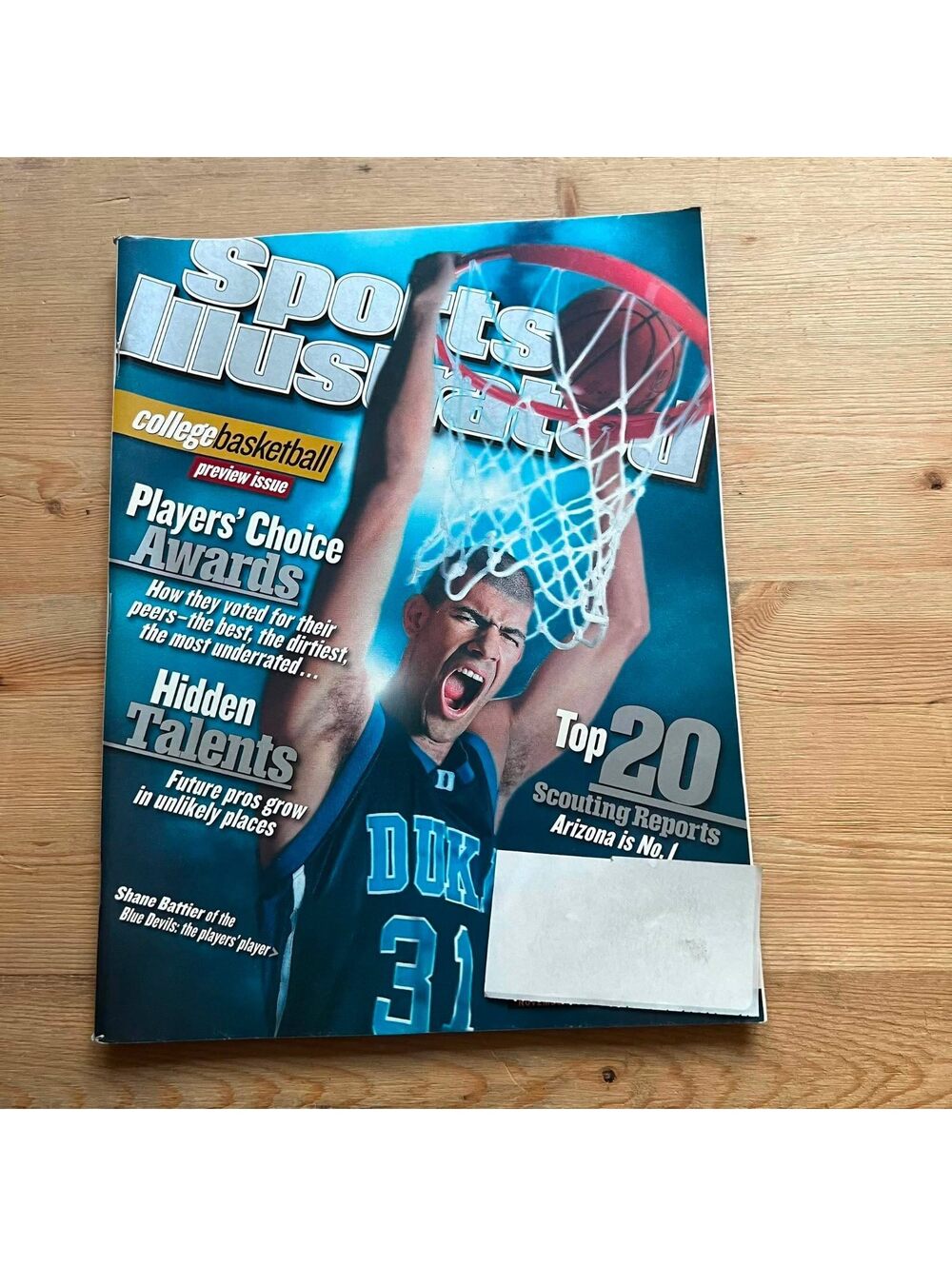 Sports Illustrated CollegeBasketball Preview Player'sChoice Awards Magazine BK03